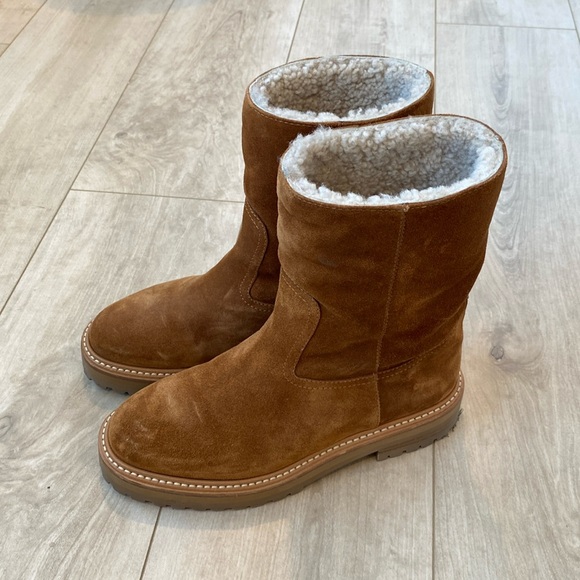 Jimmy Choo Yeni shearling boot tan 37.5 - Picture 1 of 4